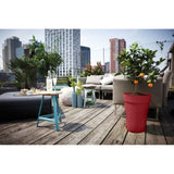 ELHO Pot de fleurs Loft Urban Rond - Haut 42 - Rouge - Ř 42 x H 56 cm - Extérieur - 100% recyclé