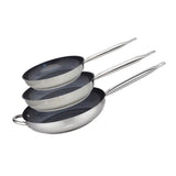 Set de 3 poeles a induction - ELO - Professional - Inox 18/10 ELODUR - Ř 24-28 et 32 cm
