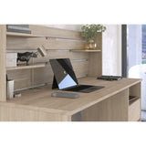 Bureau avec réhausse ESCALE - Décor chene - L 138 x P 60 x H 120 cm - PARISOT