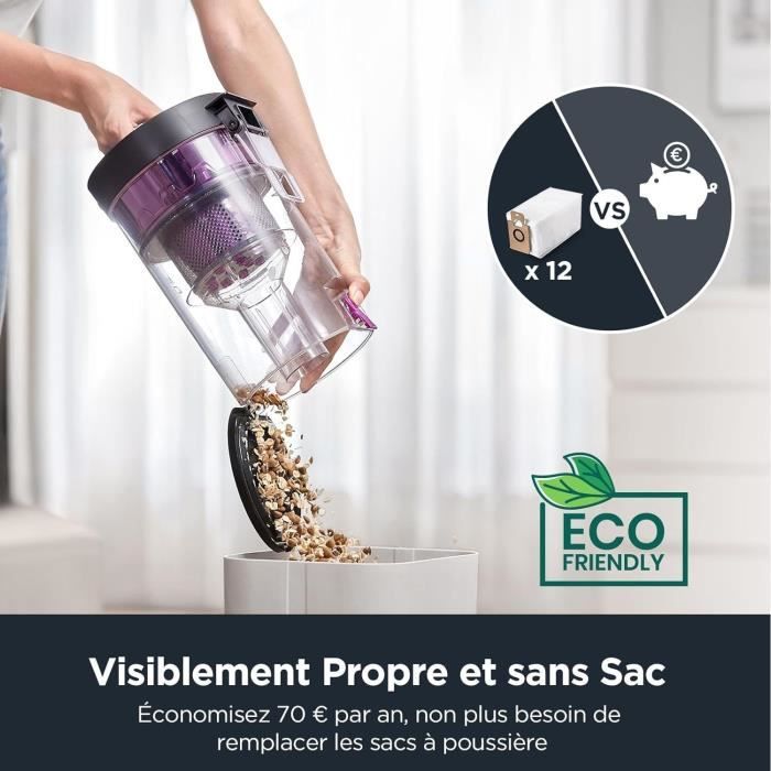 Aspirateur Robot Laveur - EUREKA E10S Noir - 4000 Pa - 180 min - 200 ml