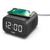 Réveil chargeur enceinte - EVOOM - EV304618 - Noir avec charge sans fil et enceinte intégrée
