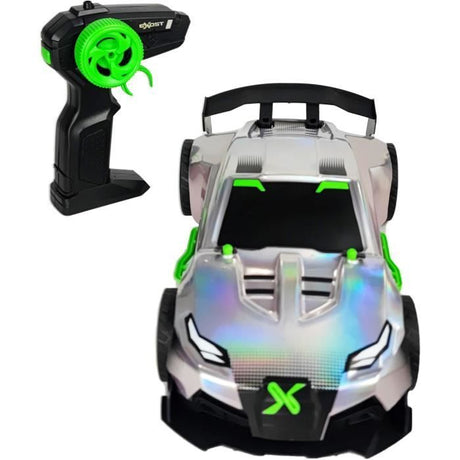 Voiture Télécommandée - EXOST - Metal Chrome 1:14 - 15 km/h - 31 -5 cm - argent et vert - des 5 ans