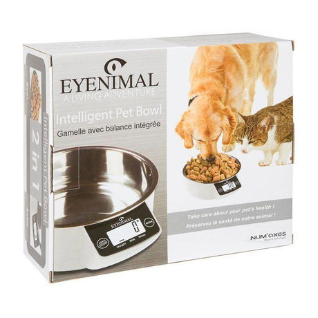 Gamelle avec balance intégrée - EYENIMAL - INTELLIGENT PET BOWL - 1 L - Blanc