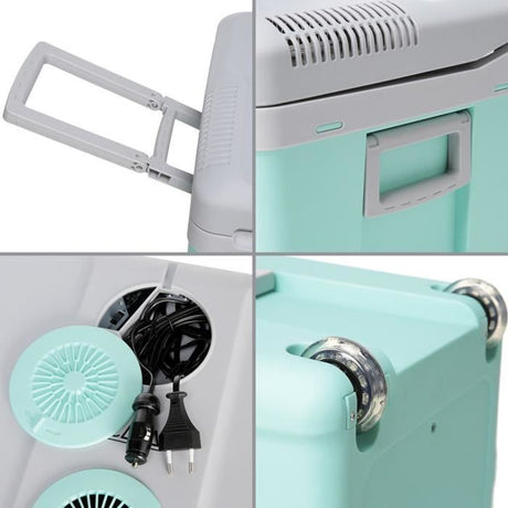 Glaciere thermoélectrique INCASA 40L - Alimentation 12/220V - Vert - Idéale pour l'été en voiture