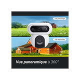 Caméra de surveillance - EZVIZ - H90 - Motorisée - Vision nocturne - 2 caméras 2K