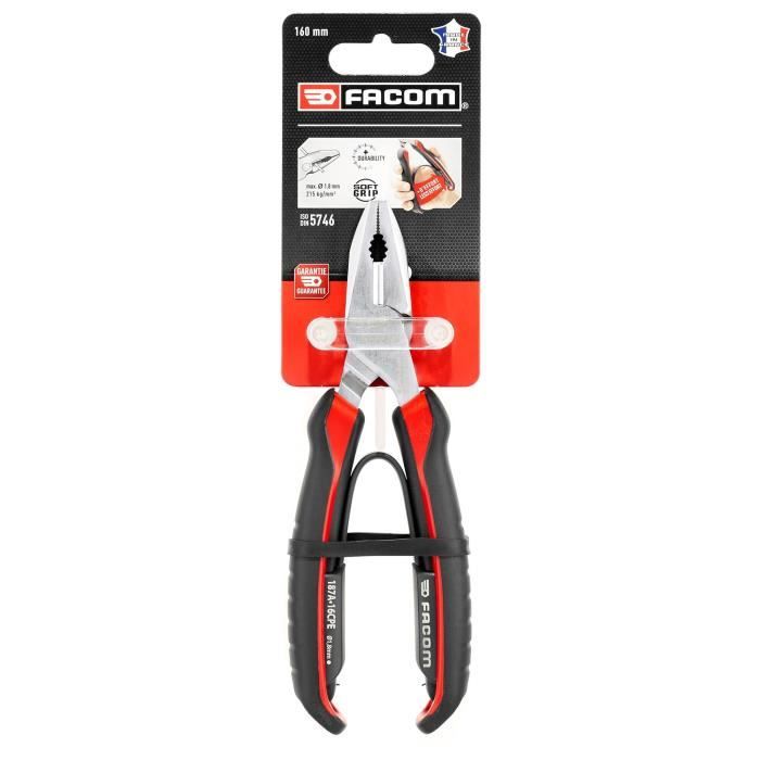 Pince Universelle - FACOM - 187A.16CPEPB - Universelle - Rouge - 160 mm