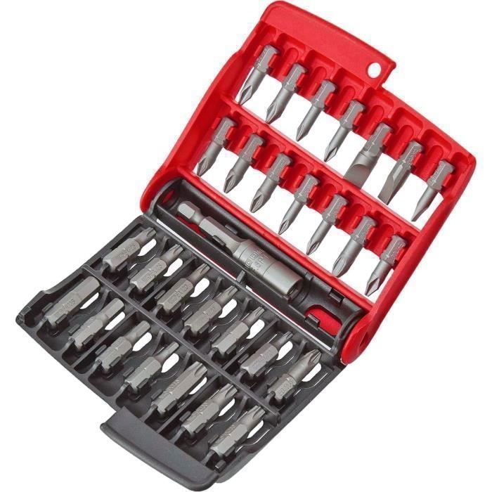 Boîte de 28 embouts  - FACOM - E.120PB - série 1 High Perf' (Fente / PH / PZ / 6 pans / Torx)