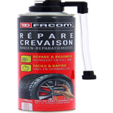 Répare crevaison 400ml - FACOM - sans démontage du pneu jusqu'a 195 mm avec ou sans chambre a air.