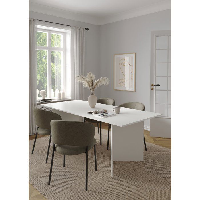 Table a Manger FAMILY - Blanc Mat -  Rectangulaire - 6 personnes - 200 x 90 x 76 cm