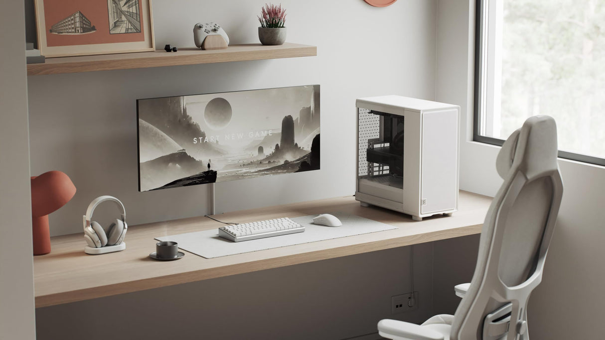 Boîtier PC - Fractal Design - FD-C-EPO1A-03 - Blanc - Verre trempé - Refroidissement haute performance - 3 ventilateurs Momentum