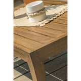 Salon bas de jardin - Aluminium - DCB GARDEN - 4 places - Effet bois - PORTOFINO