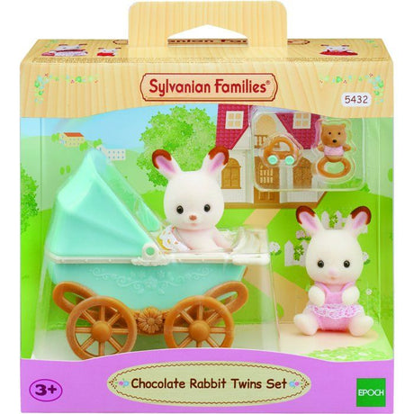 Les jumeaux Lapin Chocolat et poussette double  - Sylvanian Families - 5432