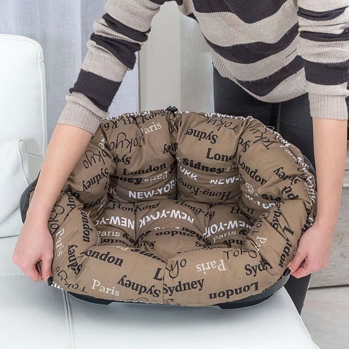 Panier corbeille coussin a motifs - Taille S - 52 x 39 x 21 cm - FERPLAST