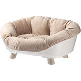 Panier corbeille coussin blanc - Taille L - 73 x 55 x 27 cm - FERPLAST