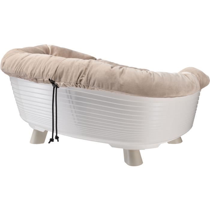 Panier corbeille coussin blanc - Taille L - 73 x 55 x 27 cm - FERPLAST