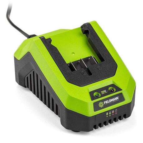 Chargeur - FIELDMANN - Pour batterie 20V - Charge 2Ah en 60 min - Compatible 2Ah, 4Ah
