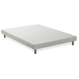 DEKO DREAM Rakenne Sommier tapissier a lattes 160 x 200 - Bois massif blanc + pieds