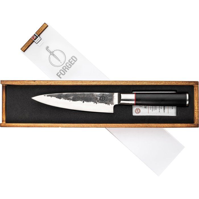 Couteau du chef - FORGED - SEBRA - Acier japonais 440C - Manche en bois Dalbergia - L 16 cm