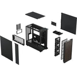 Boîtier PC - FRACTAL DESIGN - North XL Charcoal Black - FD-C-NOR1X-01 - E-ATX - Design élégant en bois et en alliage