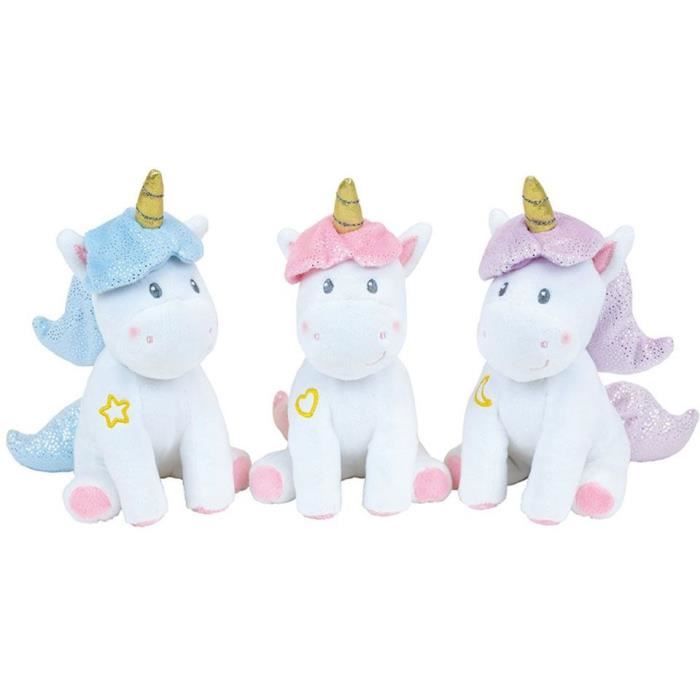 Lot Vaisselle Licorne pour Enfant - FUN HOUSE - 006319 - 2 Assiettes, 2 Sets de Couverts et 1 Peluche Douce