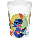 Lot vaisselle - FUN HOUSE - LILO ET STITCH Verre, assiette Ř22 cm et Ř16 cm, couverts, gourde et boite goűter