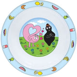 Lot vaisselle - FUN HOUSE - BARBAPAPA  - Verre, assiette Ř22 cm et Ř16 cm, couverts, gourde et boite goűter