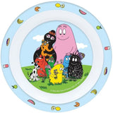 Lot vaisselle - FUN HOUSE - BARBAPAPA  - Verre, assiette Ř22 cm et Ř16 cm, couverts, gourde et boite goűter