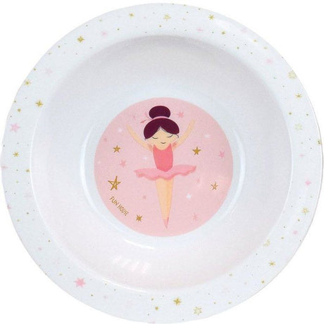 Lot vaisselle - FUN HOUSE - DANSEUSE BALLERINE - Assiette creuse Ř16 cm, plate Ř22 cm, verre 220 ml et peluche musicale 40 cm