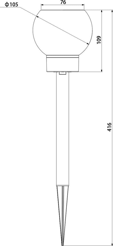 Lanterne solaire - GALIX - G2625 - Effet flamme naturelle - 12 LED SMD - Ambrée - Ř 10,5 cm - H 41 cm - 4 Lumens