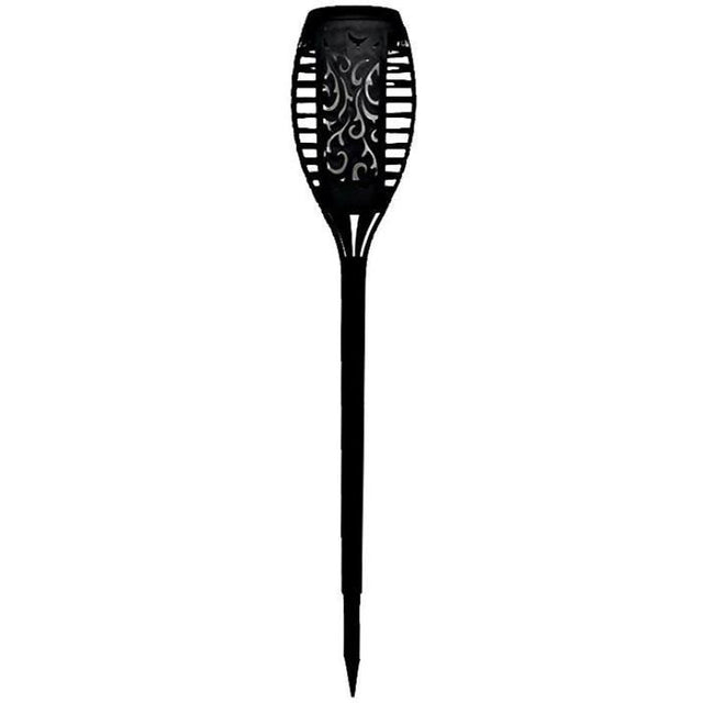 Torche solaire en résine 12 LED ambrée vacillantes Ř 7,3cm H47cm - GALIX