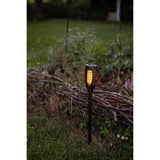 Torche solaire en résine 12 LED ambrée vacillantes Ř 7,3cm H47cm - GALIX