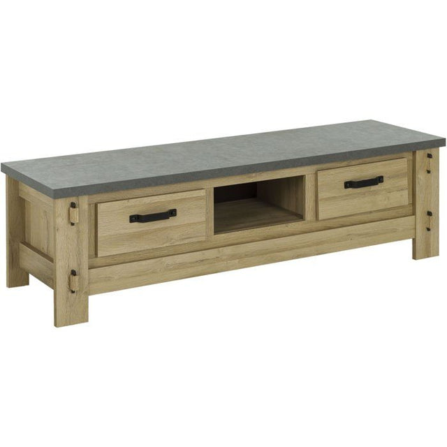 Meuble TV BROCELIANDE – Finition Chene Clair – 172 × 50 × 49 cm – GAMI