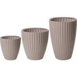 Pot de fleurs - GARDEN ID - Fancy - 40 x 58 cm - Pour jardin, balcons ou intérieurs - Taupe