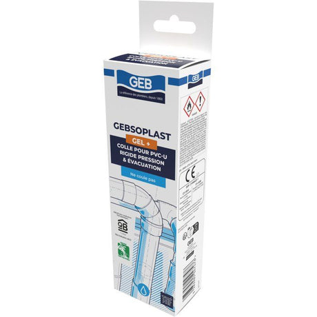 Colle PVC Gebsoplast Gel Plus - GEB - Pour PVC rigide pression et évacuation - 125 ml