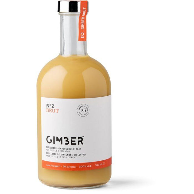 Gimber - N°2 - Brut - Concentré de gingembre biologique avec yuzu et thym citron - 700 ml - Bio