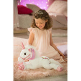 Gipsy Toys - Lica Bella Féerique Et Lumineuse - Peluche Licorne Interactive - 35 cm - Blanc - Rose