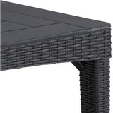 Table de jardin - rectangulaire - gris graphite - en résine - 6 personnes - Girona - Allibert by KETER