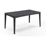 Table de jardin - rectangulaire - gris graphite - en résine - 6 personnes - Girona - Allibert by KETER