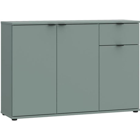 Buffet - GANYMEDE - 3 portes - 1 tiroir - Sauge - 119,8 x 34,1 x 82,3 cm