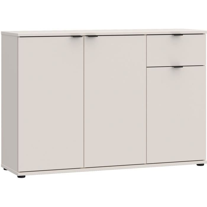 Buffet - GANYMEDE - 3 portes - 1 tiroir - Cachemire - L119,8 x P34,1 x H82,3 cm