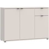 Buffet - GANYMEDE - 3 portes - 1 tiroir - Cachemire - L119,8 x P34,1 x H82,3 cm