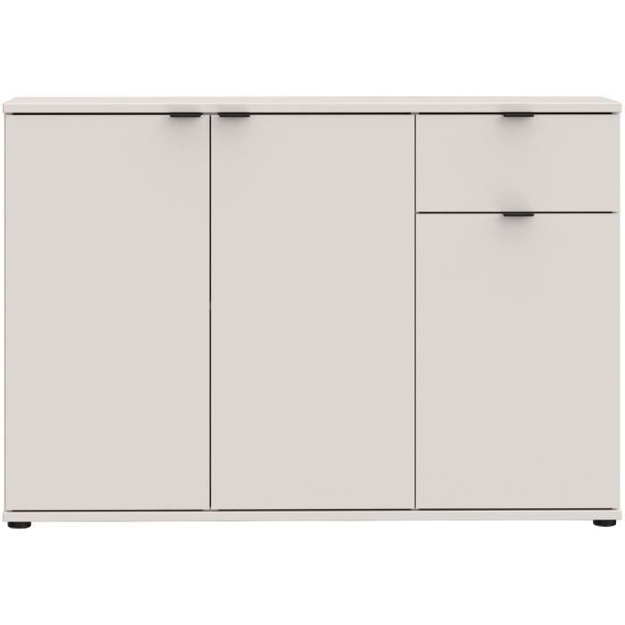 Buffet - GANYMEDE - 3 portes - 1 tiroir - Cachemire - L119,8 x P34,1 x H82,3 cm
