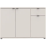 Buffet - GANYMEDE - 3 portes - 1 tiroir - Cachemire - L119,8 x P34,1 x H82,3 cm