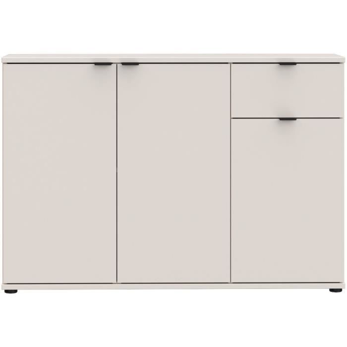 Buffet - GANYMEDE - 3 portes - 1 tiroir - Cachemire - L119,8 x P34,1 x H82,3 cm