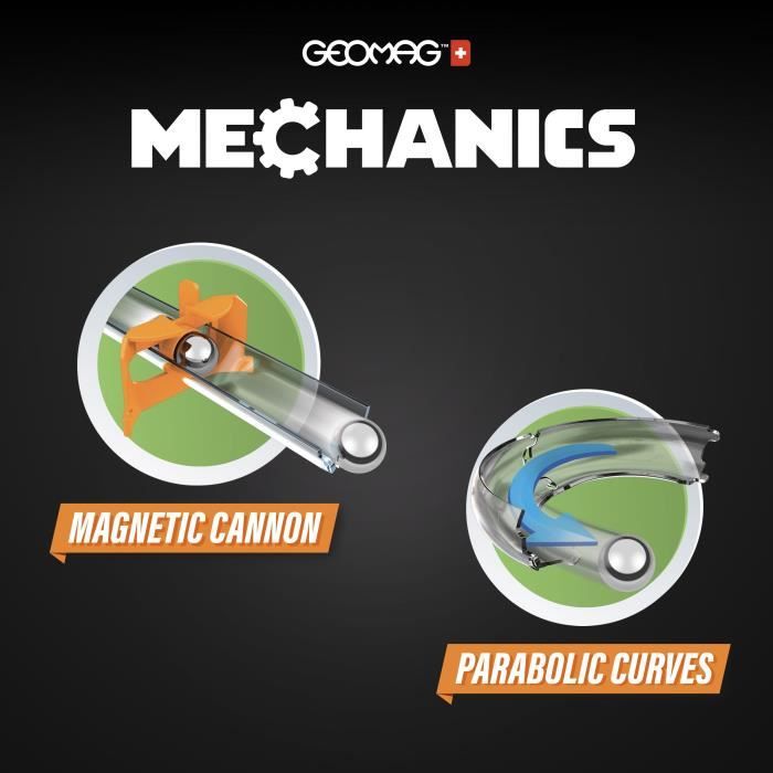 Circuit de billes - GEOMAG - Mechanics Gravity Race Track - 67 pieces - Magnétique - Gravité - Plastique recyclé
