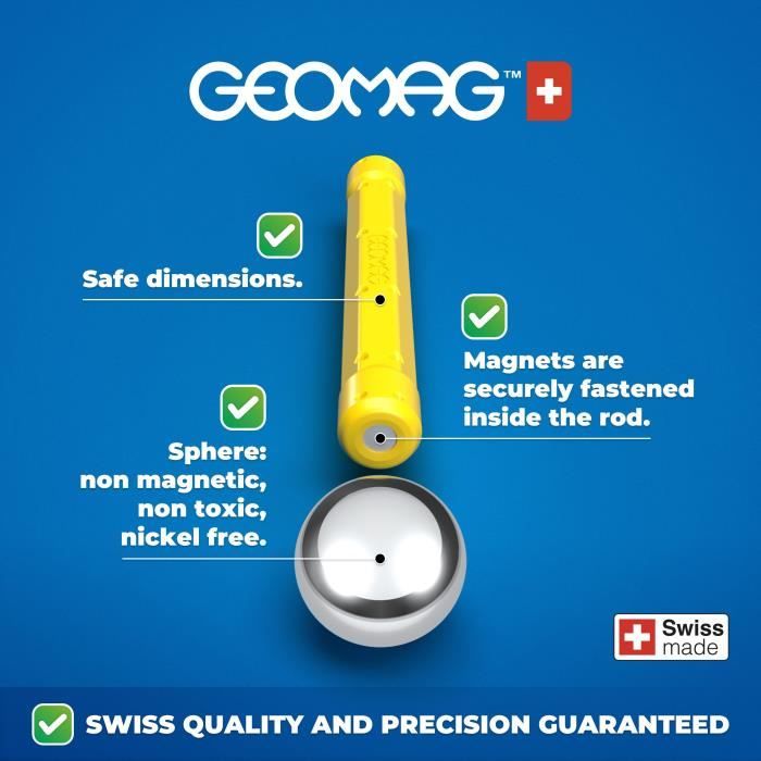 Coffret de construction - GEOMAG - Glitter Panels - 35 pieces - Magnétique - Plastique recyclé