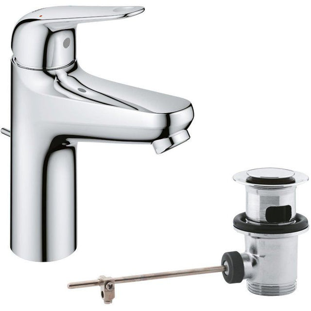Mitigeur monocommande lavabo - GROHE Swift - 24325001 - Chromé - Taille M - Economie d'eau