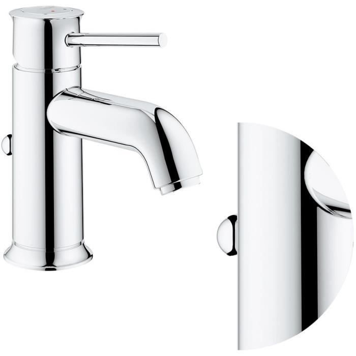 Mitigeur lavabo GROHE Start Classic - Tirette de vidage - Économie d'eau - Garantie 5 ans