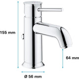 Mitigeur lavabo GROHE Start Classic - Tirette de vidage - Économie d'eau - Garantie 5 ans
