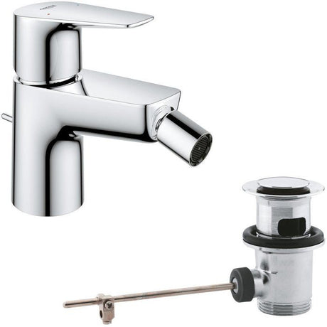 Mitigeur monocommande Bidet GROHE Start Edge - Tirette de vidage - Mousseur économique d'eau - Chromé
